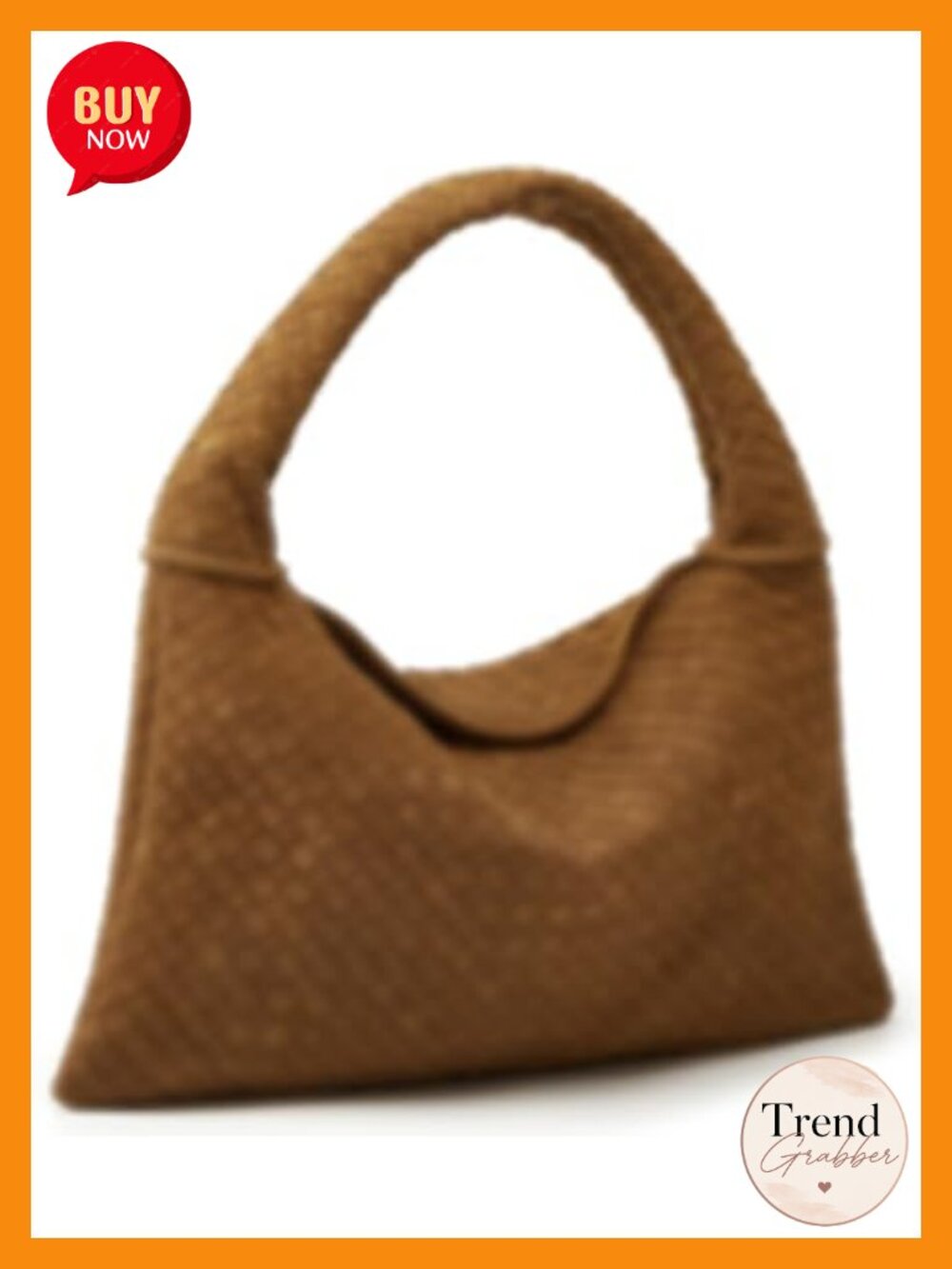 Woven Suede Hobo Bag Women Trendy Crescent Shoulder Crossbody Tote